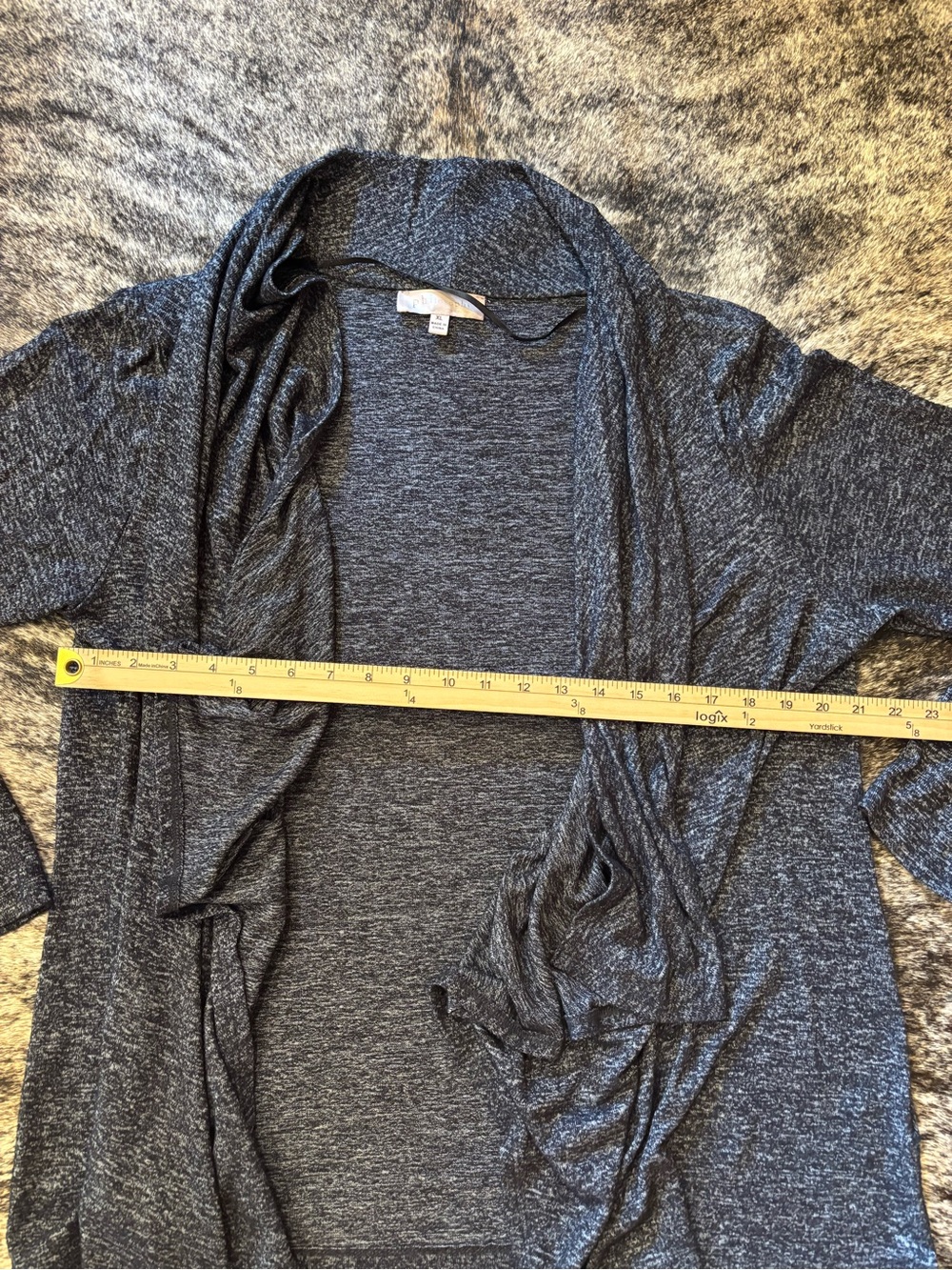 Philosophy Women’s Gray Waterfall Style Cardigan Size XL - Picture 8 of 8